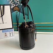 GUCCI | Gucci Horsebit 1955 small black bucket bag - 637115 - 14 x 19 x 14 cm - 6