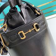 GUCCI | Gucci Horsebit 1955 small black bucket bag - 637115 - 14 x 19 x 14 cm - 4