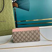 GUCCI | GG Marmont pink chain wallet - 546585 - 19 x 10 x 3.5 cm - 5