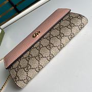 GUCCI | GG Marmont pink chain wallet - 546585 - 19 x 10 x 3.5 cm - 3