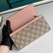 GUCCI | GG Marmont pink chain wallet - 546585 - 19 x 10 x 3.5 cm - 2