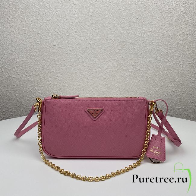 PRADA | Re-Edition 2000 shoulder pink bag - 1BH171 - 20 x 11.5 x 5cm - 1