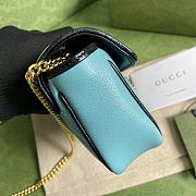 GUCCI | GG Marmont Mini Blue/Apricot Bag - 574969 - 16.5x10.2x5.1cm - 2