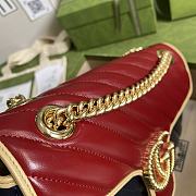 GUCCI | GG Marmont small red/blue shoulder bag - ‎443497 - 26 x 15 x 7cm - 2