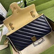 GUCCI | GG Marmont small red/blue shoulder bag - ‎443497 - 26 x 15 x 7cm - 4