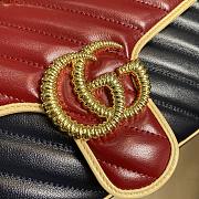 GUCCI | GG Marmont small red/blue shoulder bag - ‎443497 - 26 x 15 x 7cm - 6