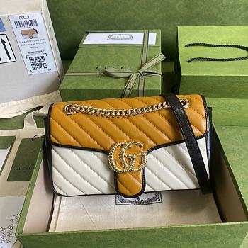 GUCCI | GG Marmont small Kebai/yellow shoulder bag - ‎443497 - 26 x 15 x 7cm