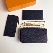 Louis Vuitton | Pochette Félicie Navy Blue/Red - M64099 - 21 x 12 x 3 cm - 5