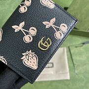 GUCCI | GG Marmont black berry card case wallet - 456126 - 11 x 8 x 2.5cm - 2