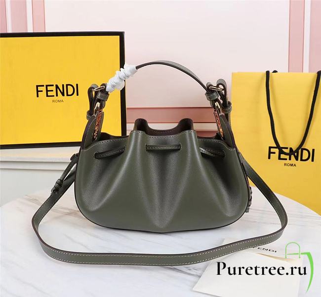 FENDI | POMODORINO Olive Green mini-bag - 8BS059 - 24×9.5×14cm - 1
