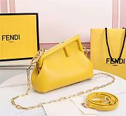 FENDI | FIRST MEDIUM Yellow leather bag - 8BP127 - 32.5 x 15 x 23.5 cm - 6