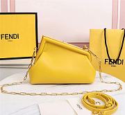 FENDI | FIRST MEDIUM Yellow leather bag - 8BP127 - 32.5 x 15 x 23.5 cm - 5