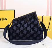 FENDI | FIRST MEDIUM Blue denim bag - 8BP127 - 32.5 x 15 x 23.5 cm - 1