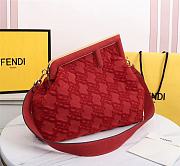 FENDI | FIRST MEDIUM Red denim bag - 8BP127 - 32.5 x 15 x 23.5 cm - 5