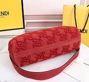 FENDI | FIRST MEDIUM Red denim bag - 8BP127 - 32.5 x 15 x 23.5 cm - 4