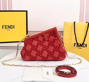 FENDI | FIRST Small Red bag - 8BP129 - 26 x 9.5 x 18 cm