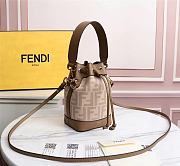 FENDI | MON TRESOR FF beige wool mini-bag - 8BS010 - 17 x 12 x 10 