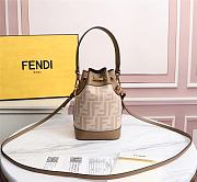 FENDI | MON TRESOR FF beige wool mini-bag - 8BS010 - 17 x 12 x 10 cm - 3