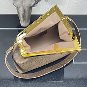 FENDI | FIRST MEDIUM Beige ostrich leather bag -  8BP127 - 32.5x15x23.5cm  - 3