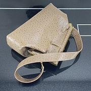 FENDI | FIRST MEDIUM Beige ostrich leather bag -  8BP127 - 32.5x15x23.5cm  - 2