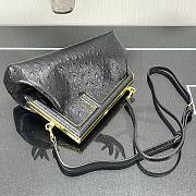 FENDI | FIRST SMALL Black ostrich leather bag - 8BP129 - 26×9.5×18cm - 4