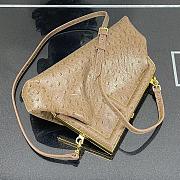 FENDI | FIRST SMALL Beige ostrich leather bag - 8BP129 - 26×9.5×18cm - 5