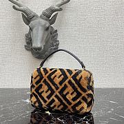 FENDI | MINI BAGUETTE Brown sheepskin bag - 8BS017 - 18x4×11cm - 6