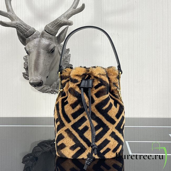 FENDI | MON TRESOR Mini-bag in brown sheepskin - 8BS010 - 18x12cm - 1