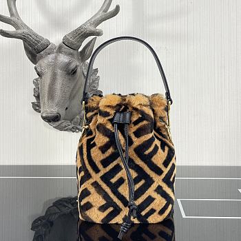 FENDI | MON TRESOR Mini-bag in brown sheepskin - 8BS010 - 18x12cm