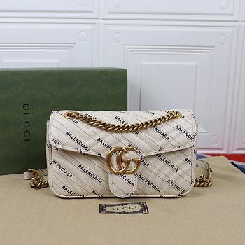 GUCCI | Small White GG Marmont bag - 443497 - 26 x 15 x 7 cm
