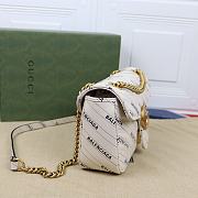 GUCCI | Small White GG Marmont bag - 443497 - 26 x 15 x 7 cm - 2