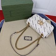 GUCCI | Small White GG Marmont bag - 443497 - 26 x 15 x 7 cm - 4