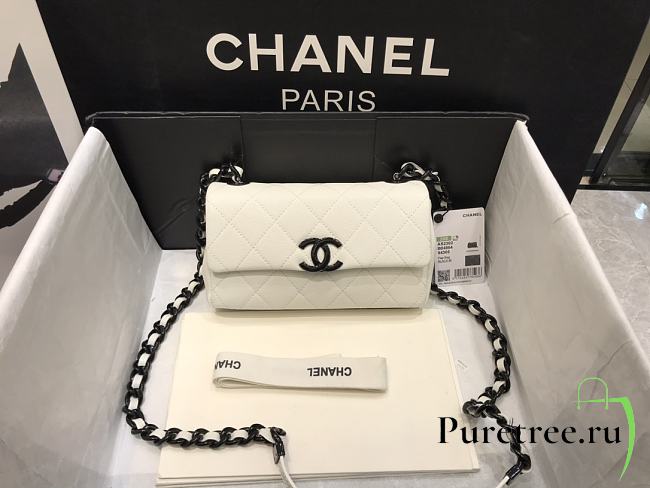 CHANEL | My Everything white Flap Bag - AS2302 - 20 x 12.5 x 6cm - 1