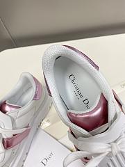 DIOR-ID SNEAKER White and Metallic Pink Calfskin - 6