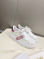 DIOR-ID SNEAKER White and Metallic Pink Calfskin - 3