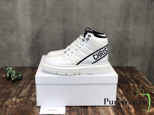 DIOR | D-PLAYER SNEAKER Black and White Quilted Nylon - 1