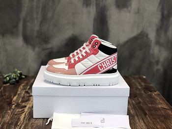 DIOR | D-PLAYER SNEAKER Pink Multicolor Technical Fabric and Calfskin