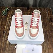 DIOR | D-PLAYER SNEAKER Pink Multicolor Technical Fabric and Calfskin - 3