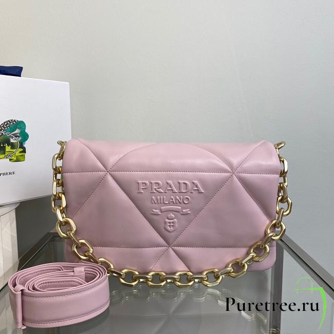 PRADA | Padded nappa leather pink bag - 1BD306 - 31 x 19 x 8.5cm - 1