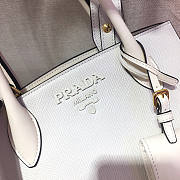 PRADA | Small White Saffiano Leather Monochrome Bag - 1BA156 - 26x20x15cm - 3