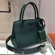 PRADA | Small Green Saffiano Leather Monochrome Bag - 1BA156 - 26x20x15cm - 6