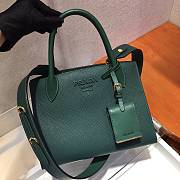 PRADA | Small Green Saffiano Leather Monochrome Bag - 1BA156 - 26x20x15cm - 4