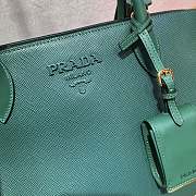 PRADA | Small Green Saffiano Leather Monochrome Bag - 1BA156 - 26x20x15cm - 2