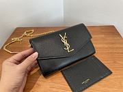 YSL | UPTOWN CHAIN WALLET IN GRAIN Black - 607788 - 19x12x4cm - 3