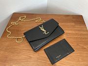 YSL | UPTOWN CHAIN WALLET IN GRAIN Black - 607788 - 19x12x4cm - 4