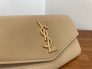 YSL | UPTOWN CHAIN WALLET IN GRAIN Beige - 607788 - 19x12x4cm - 3