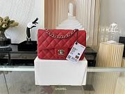 CHANEL | Classic Flap Bag Red in Grain - A01116 - 20 cm - 1