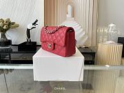 CHANEL | Classic Flap Bag Red in Grain - A01116 - 20 cm - 3