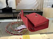 CHANEL | Classic Flap Bag Red in Grain - A01116 - 20 cm - 4