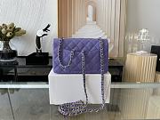 CHANEL | Classic Flap Bag Purple in Grain - A01116 - 20 cm - 2